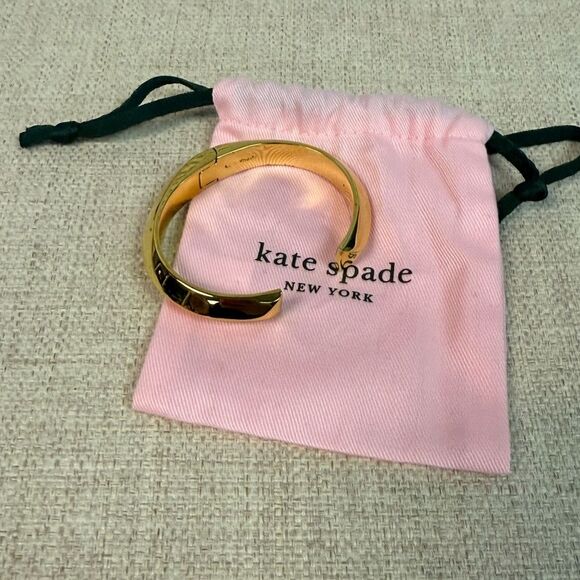 Kate Spade Gold Open Cuff Hinged Bracelet - Picture 5 of 5